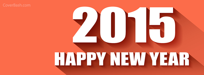 happy new year 2015 minimal facebook cover