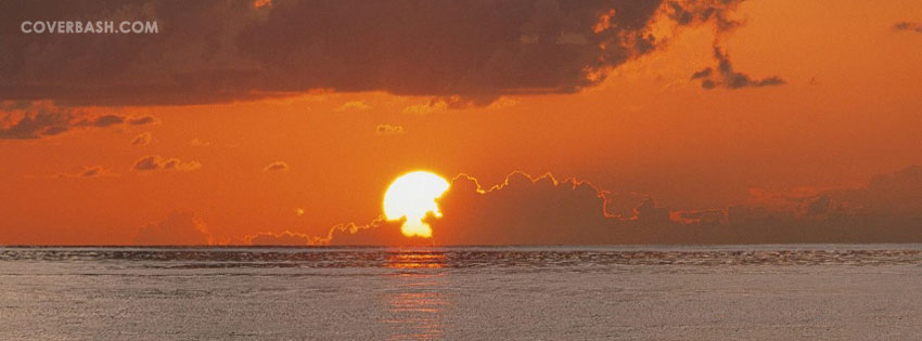 sunrise at seaside facebook cover