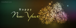 happy new year fire works facebook cover