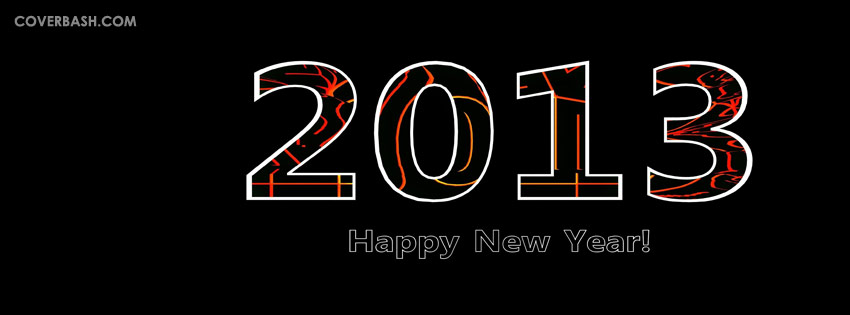 retro new year 2013 facebook cover