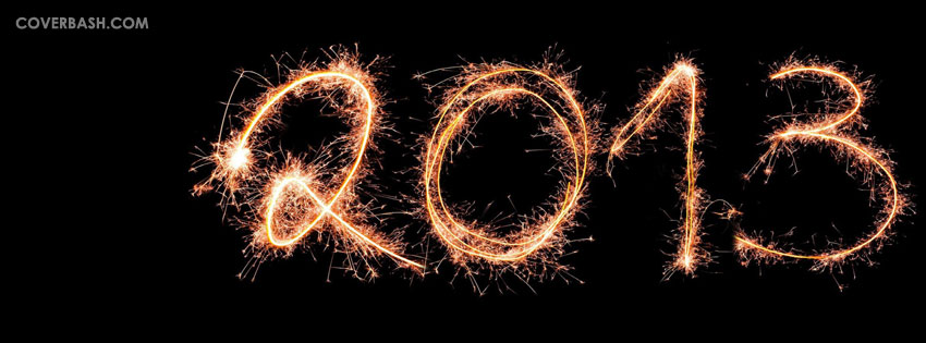 2013 new year in firework facebook cover