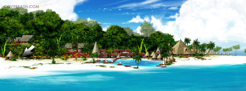 abstract beach facebook cover