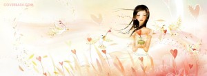 animated girl facebook cover