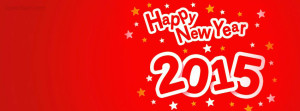 starry red happy new year 2015 facebook cover