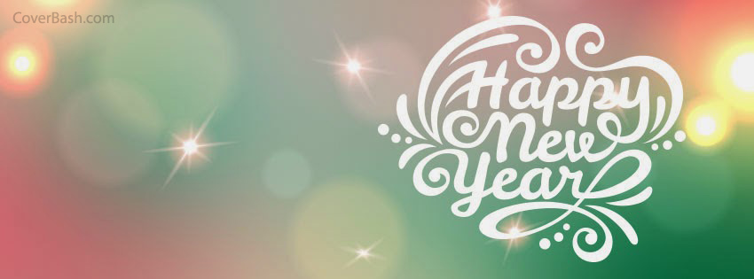 colorful happy new year facebook cover