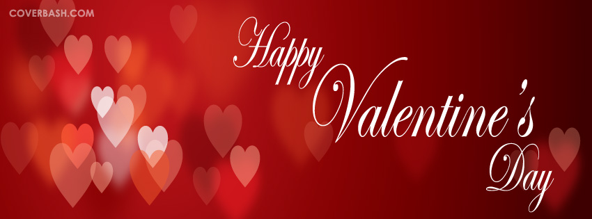 heart filled valentine’s day facebook cover