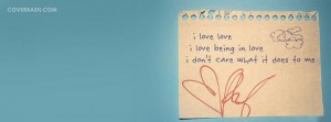 being in love facebook cover