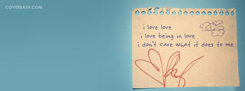 being in love facebook cover