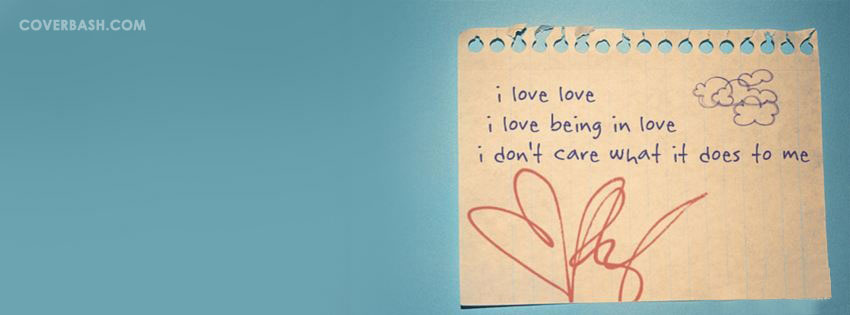 being in love facebook cover
