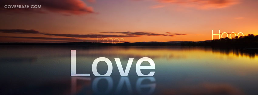 love peace hope facebook cover