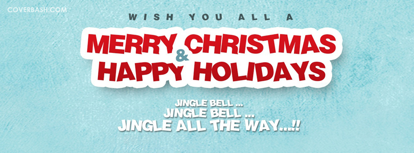 merry christmas and happy holidays facebook cover