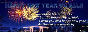 new year fire works facebook cover