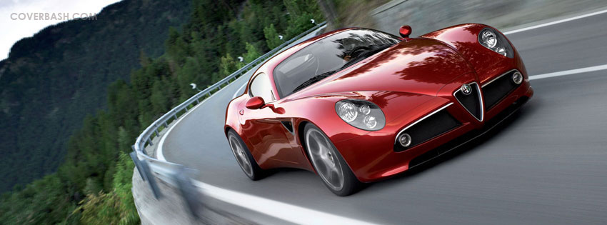gorgeous red car facebook cover