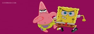 spongebob & patric in action facebook cover