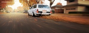 station wagon fall drive facebook cover