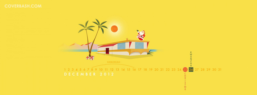 santa coming this december facebook cover